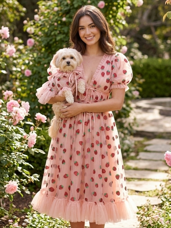Lirika Matoshi Dresses & Skirts - Lirika Matoshi Strawberry Dress Bundle Size XL & Pet M